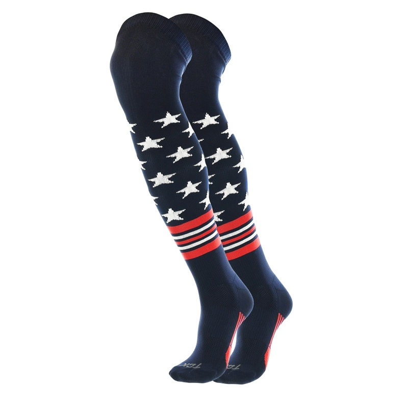 Freedom Baseball Socks USA Stripes Over the Knee