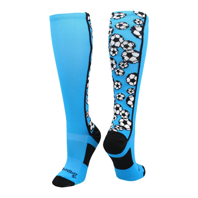 Crazy Soccer Socks with Soccer Balls over the calf (multiple colors)