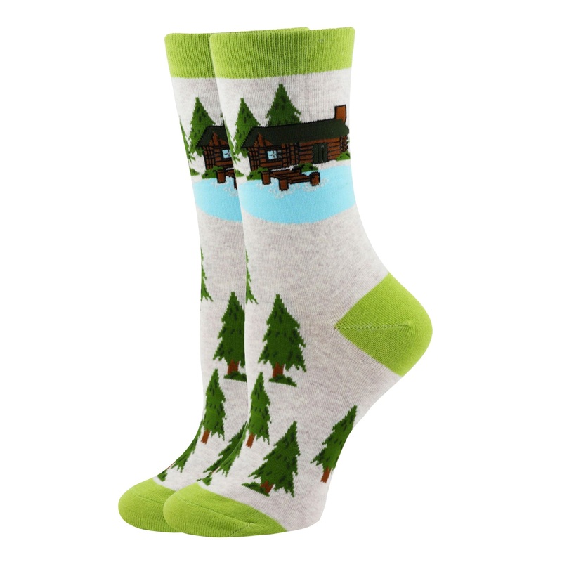 Cabin on the Lake Socks for Perfect Anglers Gift