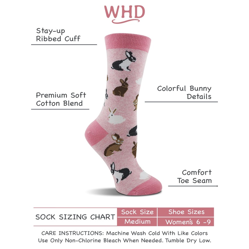 Cute Bunny Socks for Women | Bunny Rabbit Crew Socks