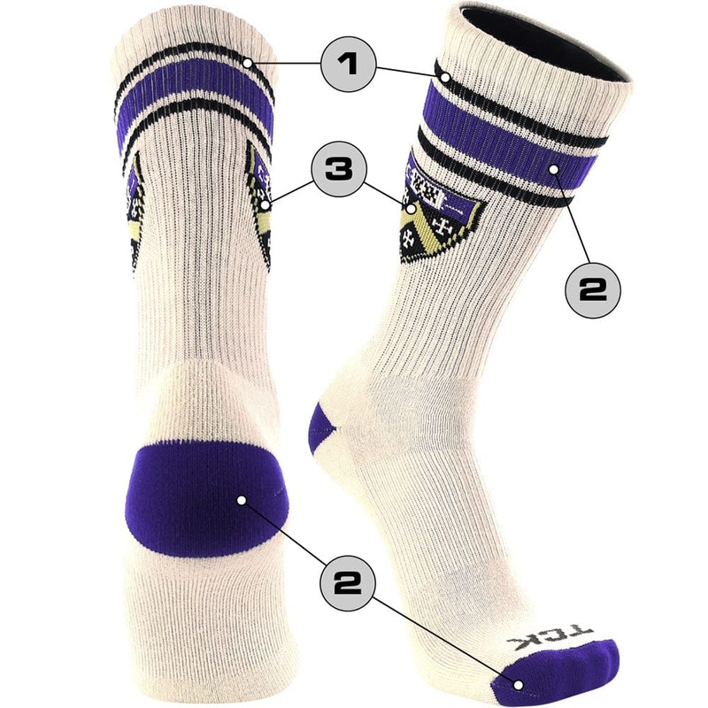 Custom Vintage Crew Socks Triple Stripe