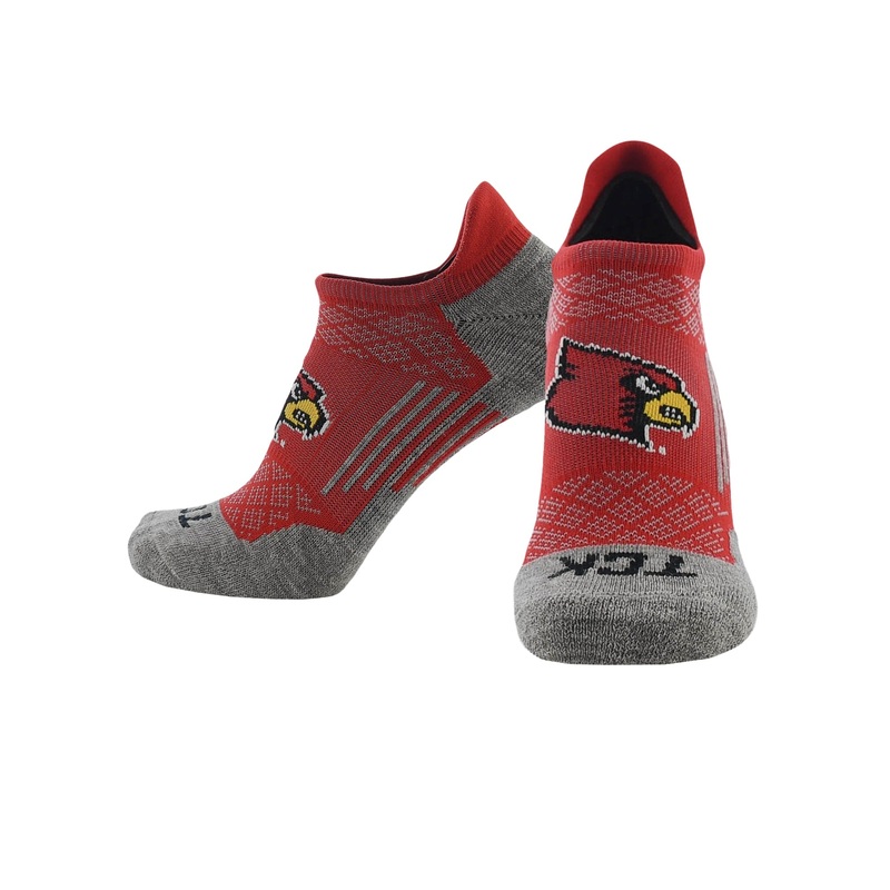 Louisville Cardinals No Show Tour Socks
