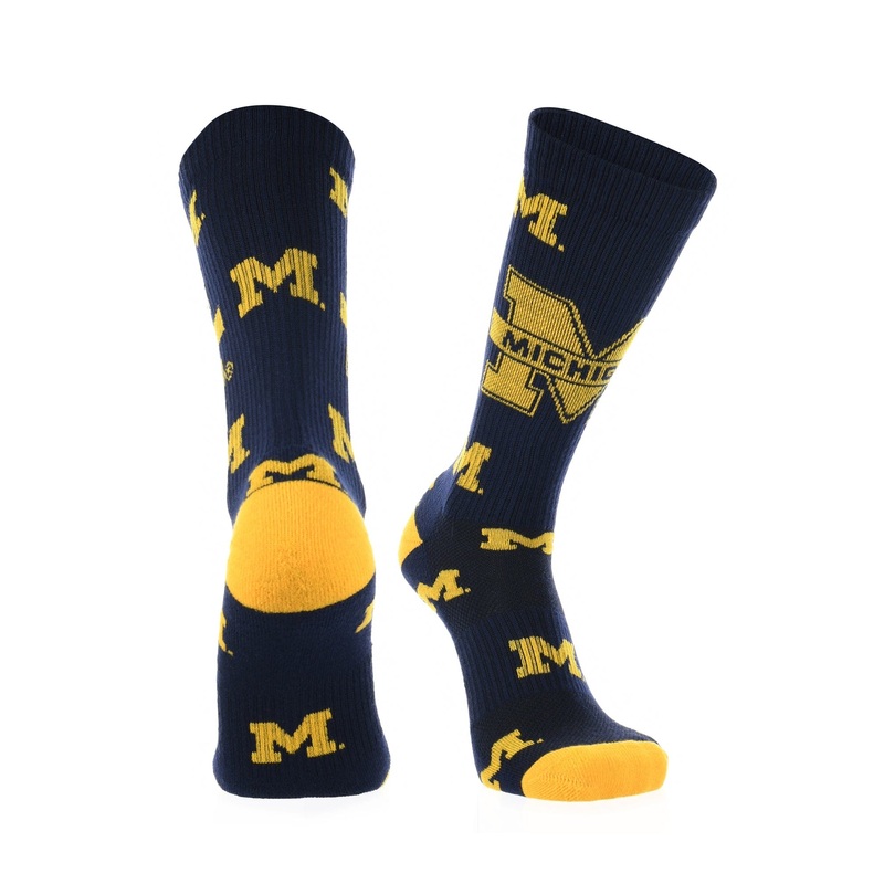Michigan Wolverines Mayhem Crew Socks