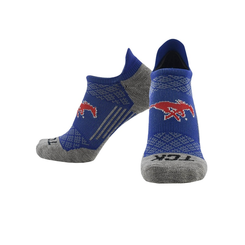 SMU Mustangs No Show Tour Socks