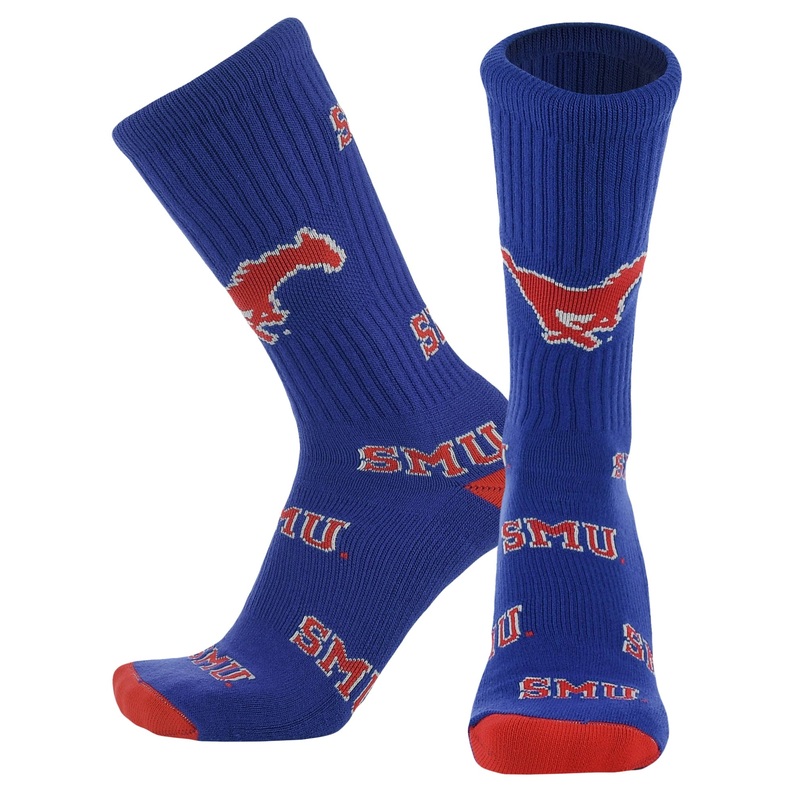 SMU Mustangs Mayhem Crew Socks
