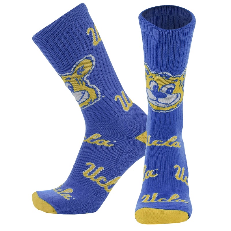 UCLA Bruins Mayhem Crew Socks|UCLA Bruins Columbia Blue/Gold|Large|Medium