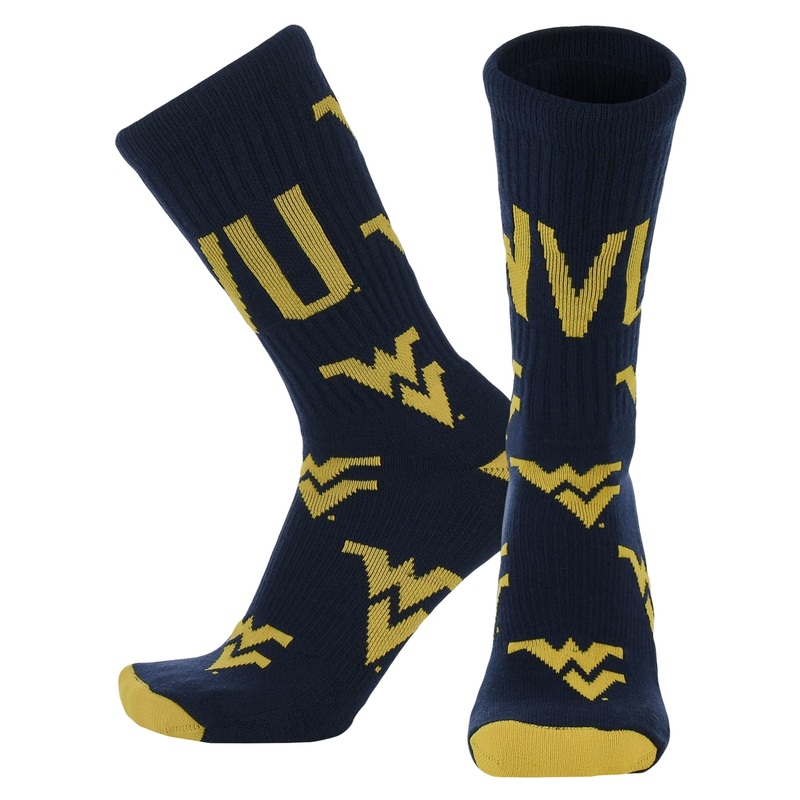 West Virginia Mountaineers Mayhem Crew Socks