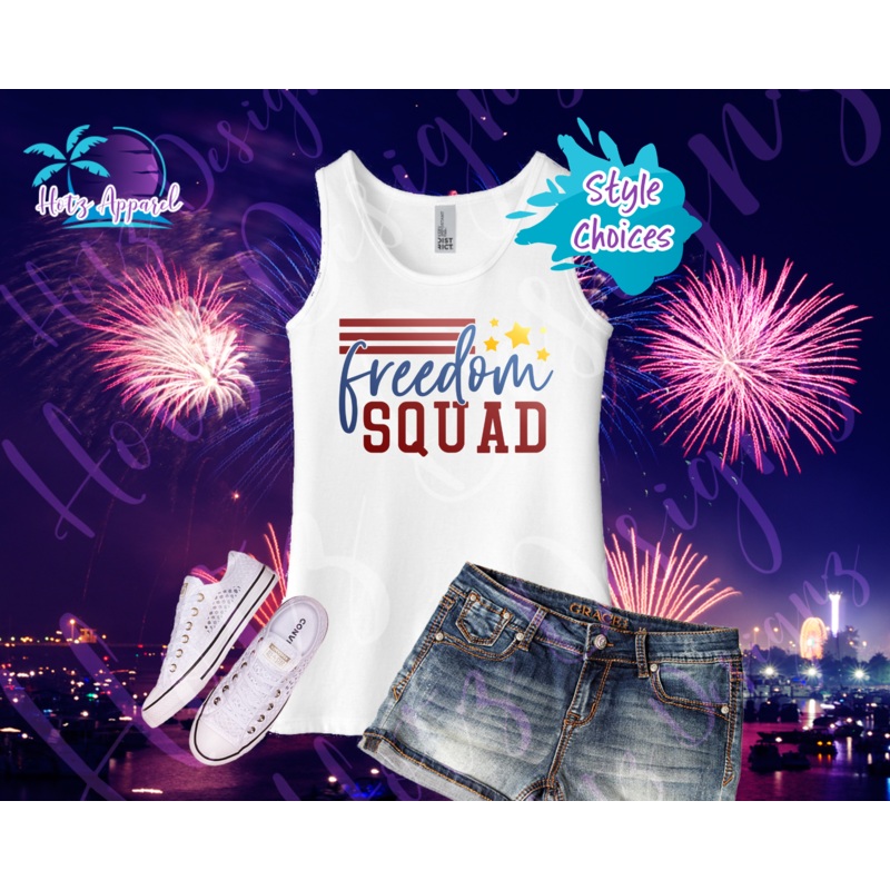 4th of July – Freedom Squad Girls’ Tank Top / Shirt