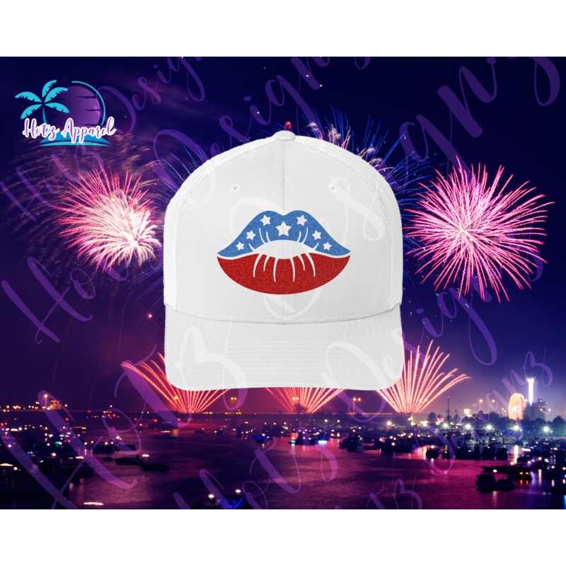 4th of July – USA Lips Women’s Cap
