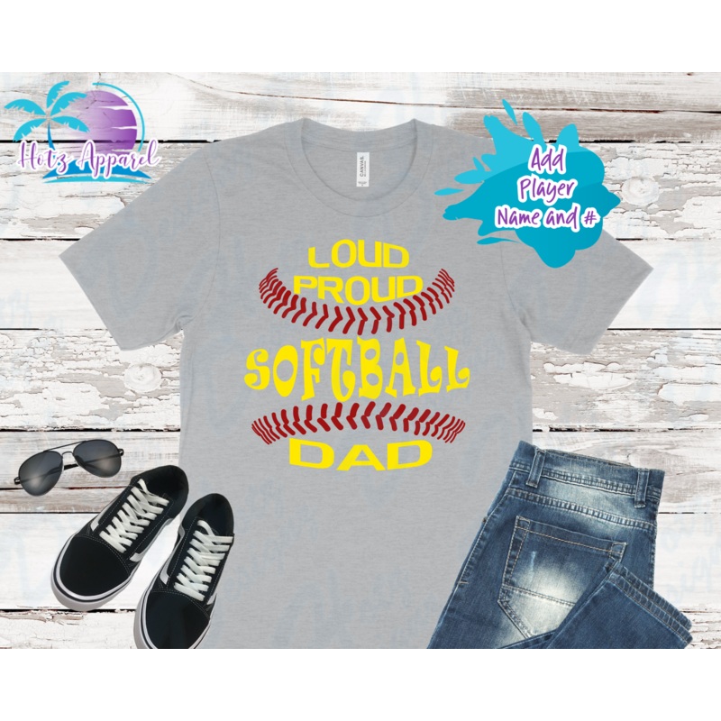 Softball Loud Proud Dad Men’s Shirt