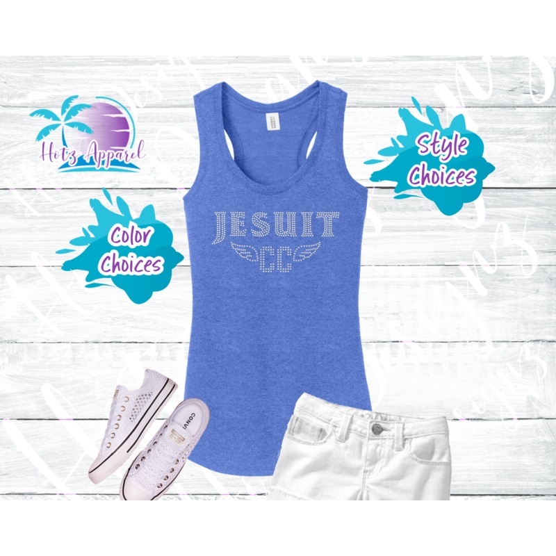 Jesuit Cross Country Rhinestone Tops