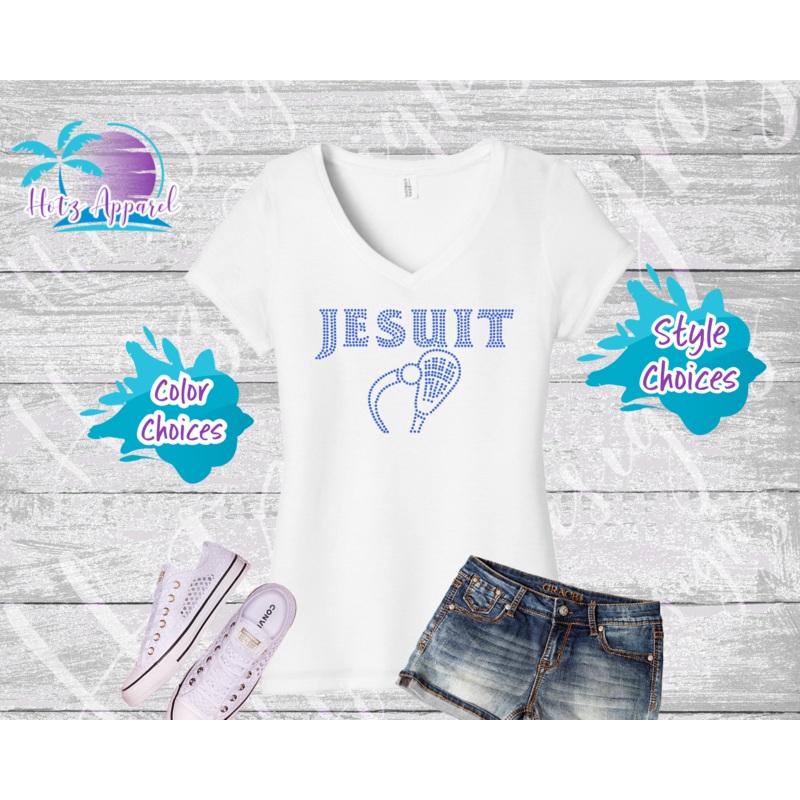 Jesuit Lacrosse Rhinestone Tops