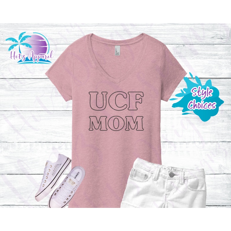 UCF Mom Women’s Cosmo Rhinestone Tank Top / Shirt – Pink