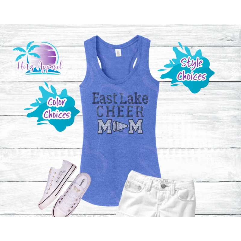 East Lake Cheer Mom Women’s Rhinestone Tank Top / Shirt