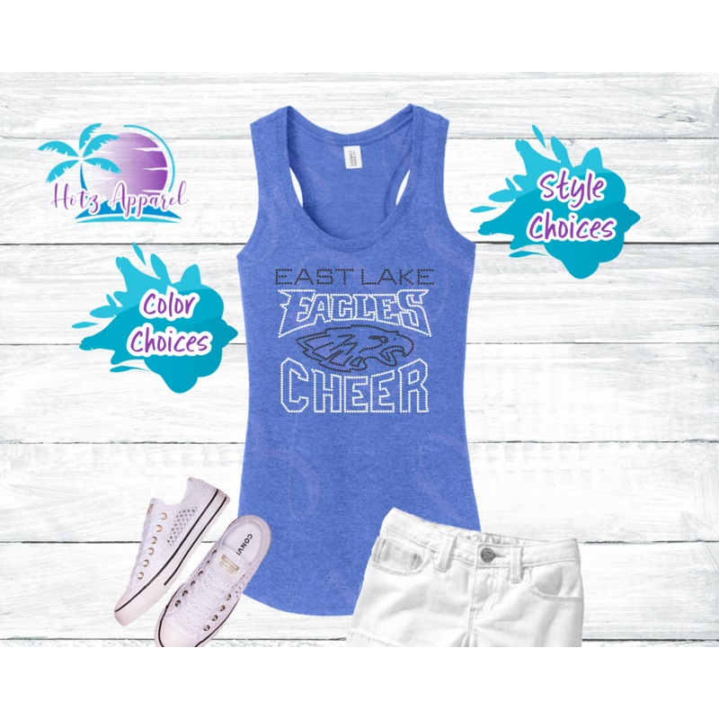 East Lake Eagles Cheer Women’s Rhinestone Tank Top / Shirt