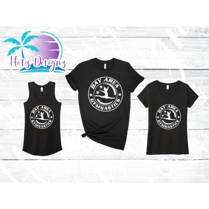 Bay Area Gymnastics Logo Black Shirts