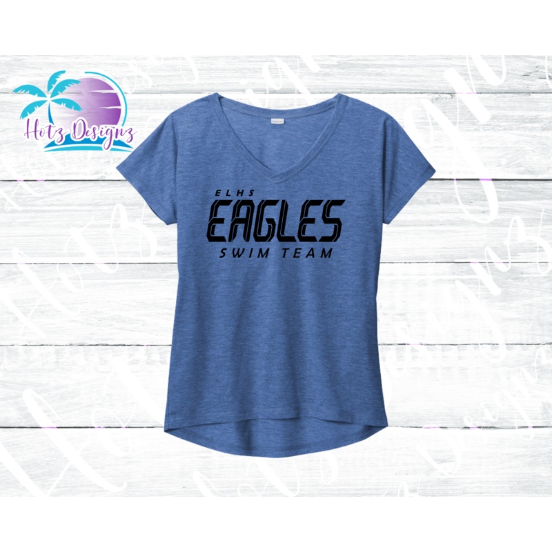 ELHS Swim Eagles Ladies V Neck