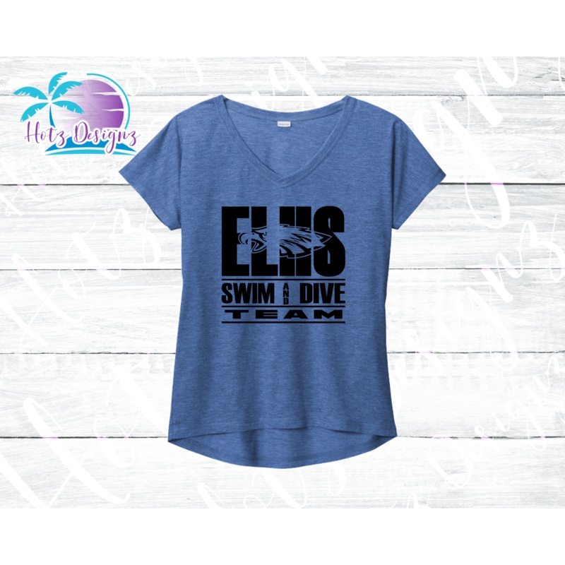 ELHS Swim ELHS Swim & Dive Ladies V Neck