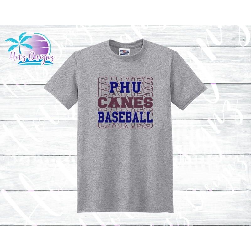 PHU BB 22 Canes Stacked Unisex Tees (3 color options)