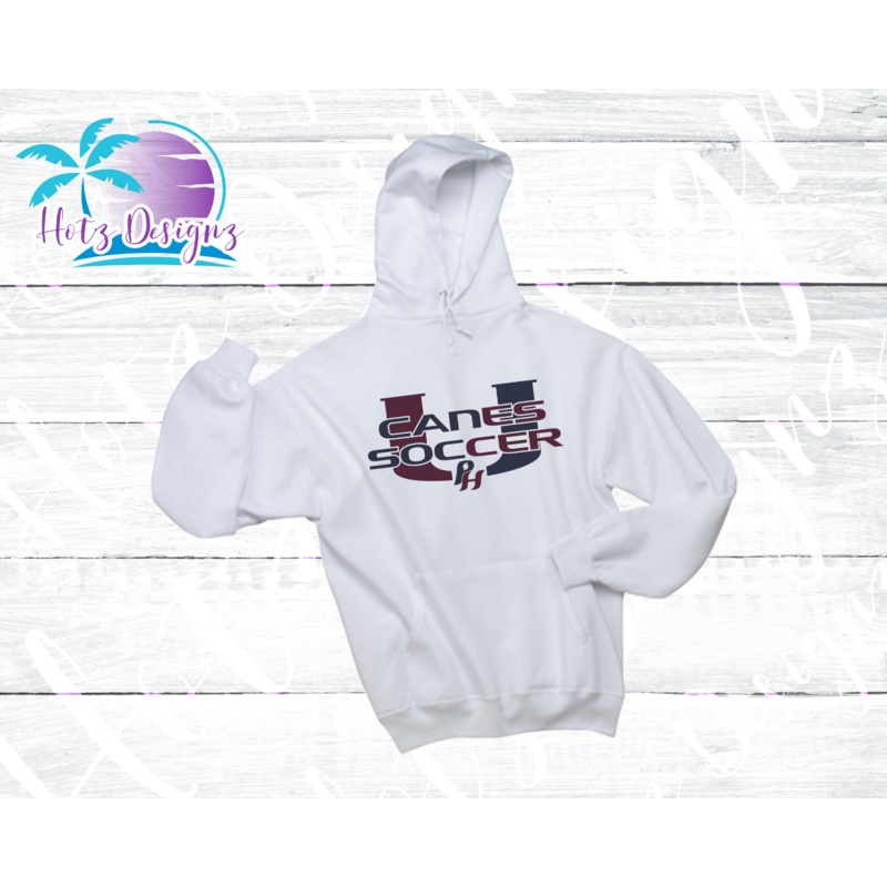 PHU Soccer Canes U Hoodie|Adult S|Adult M|Adult L|Adult XL|Adult 2XL|Adult 3XL