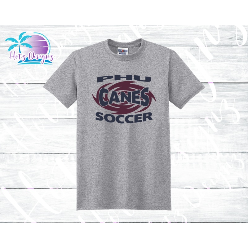 PHU Soccer Cyclone Unisex Grey Tee