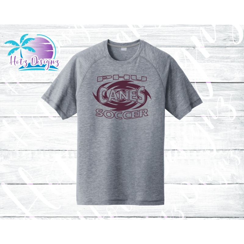 PHU Soccer Cyclone Unisex Tri-Blend Raglan Navy Tee