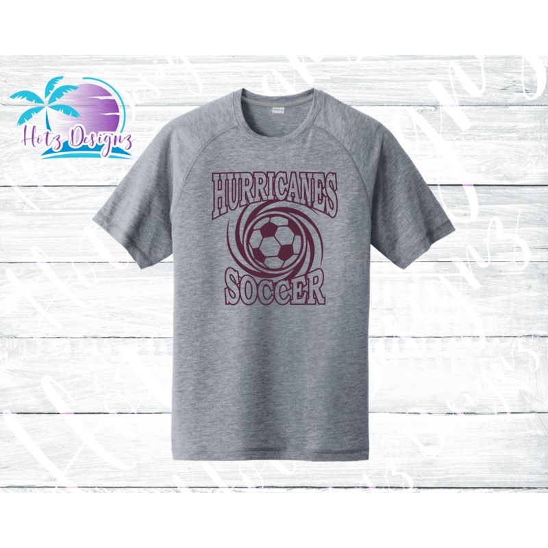PHU Soccer Hurricanes Unisex Tri-Blend Raglan Navy Tee