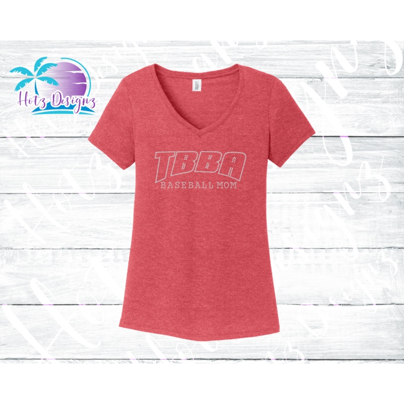 TBBA Baseball Mom Rhinestone Tank Top / Shirt (2 Color Options)