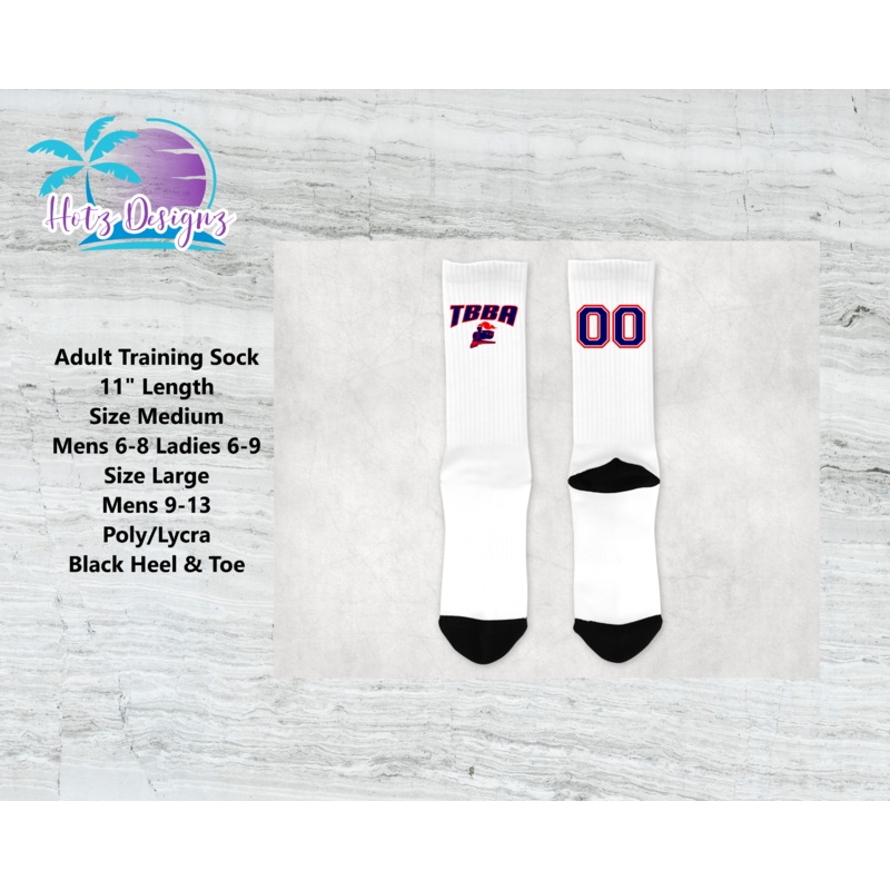 TBBA Baseball Training Sock (2 design options)