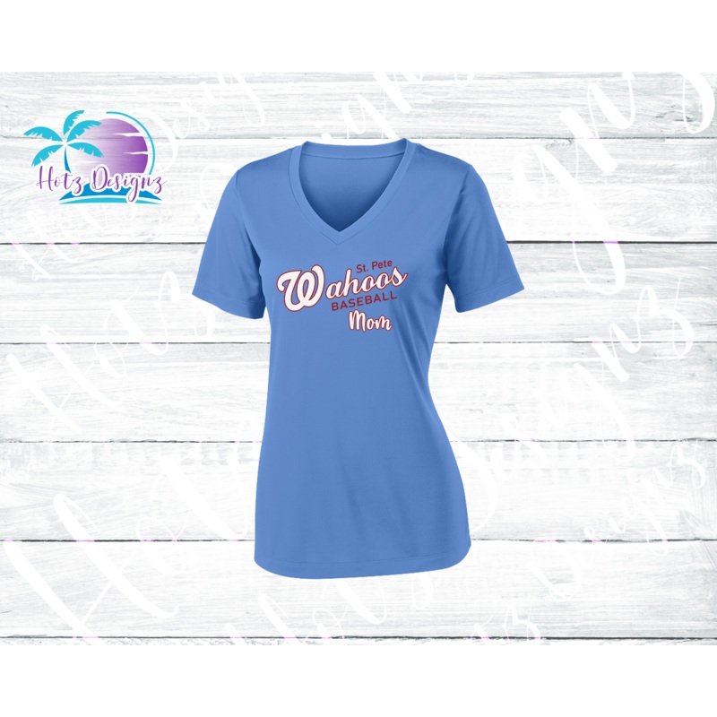 Wahoos Mom Dri-Fit V-Neck Shirt (3 Color Options)