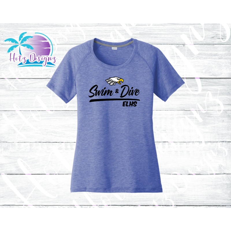 ELHS 2023 Swim & Dive Tri-Blend Ladies V Neck