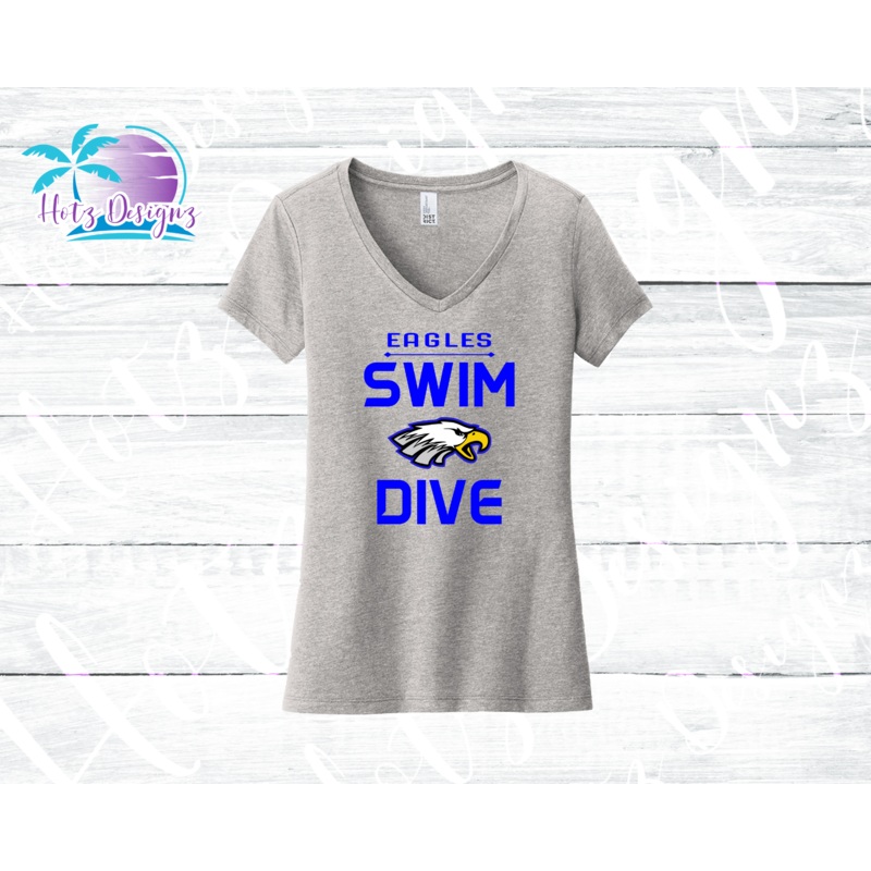 ELHS 23 Swim & Dive Eagles Women’s V Neck (2 color options)