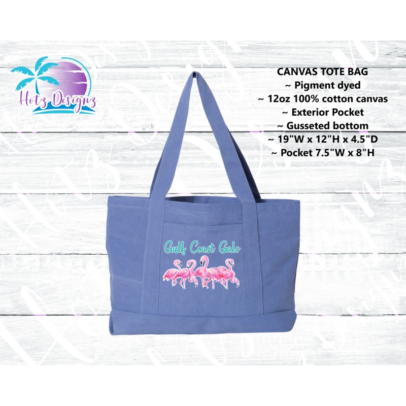 Gulf Coast Gals Canvas Tote (3 color options)