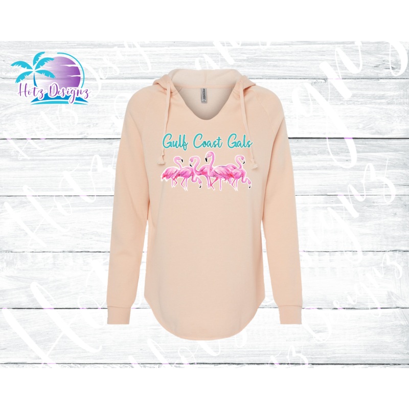 Gulf Coast Gals  Ladies’ Wave Wash Hoodie (5 Color Choices)