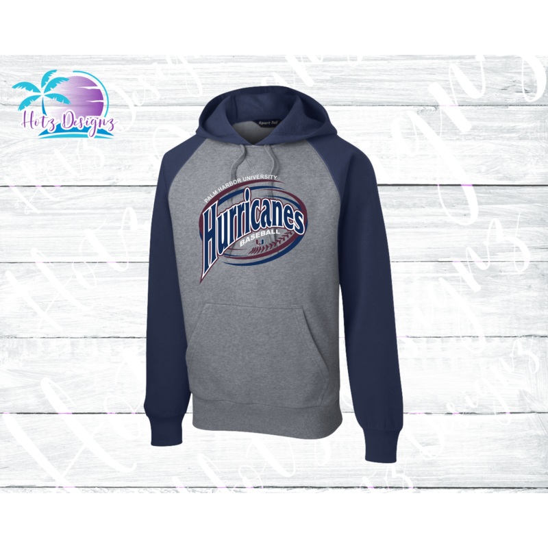 PHU BB 23 Hurricanes BB Unisex Raglan Colorblock Hoodie
