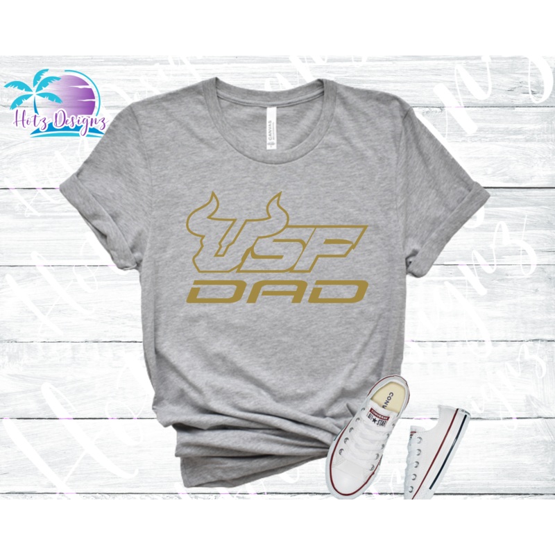 USF Dad Men’s Shirt|XS|S|M|L|XL|2XL|3XL|4XL|Heather Grey|Heather Green