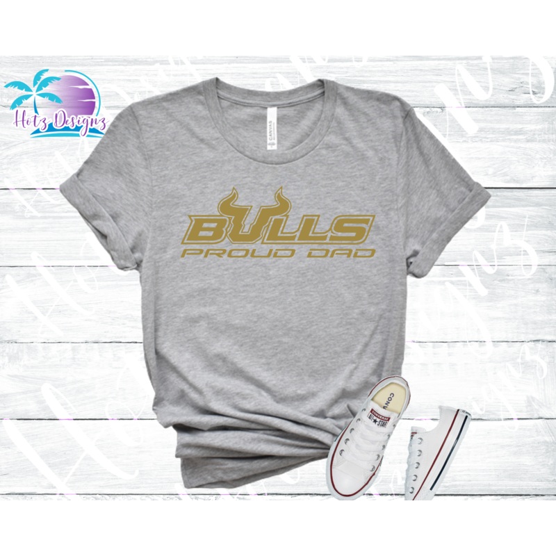 USF Proud Dad Men’s Shirt|XS|S|M|L|XL|2XL|3XL|4XL|Heather Grey|Heather Green