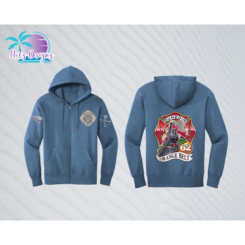 Dunedin Fire Rescue Full Zip Hoodie (4  design & color options)
