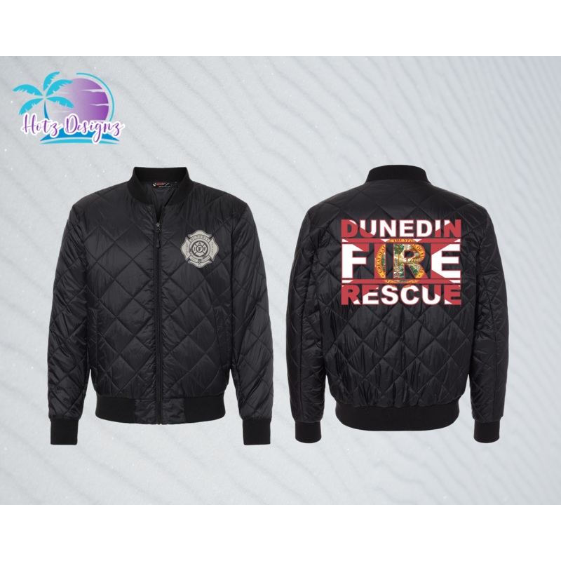 Dunedin Fire Rescue Quilted Packable Bomber (4  design options)