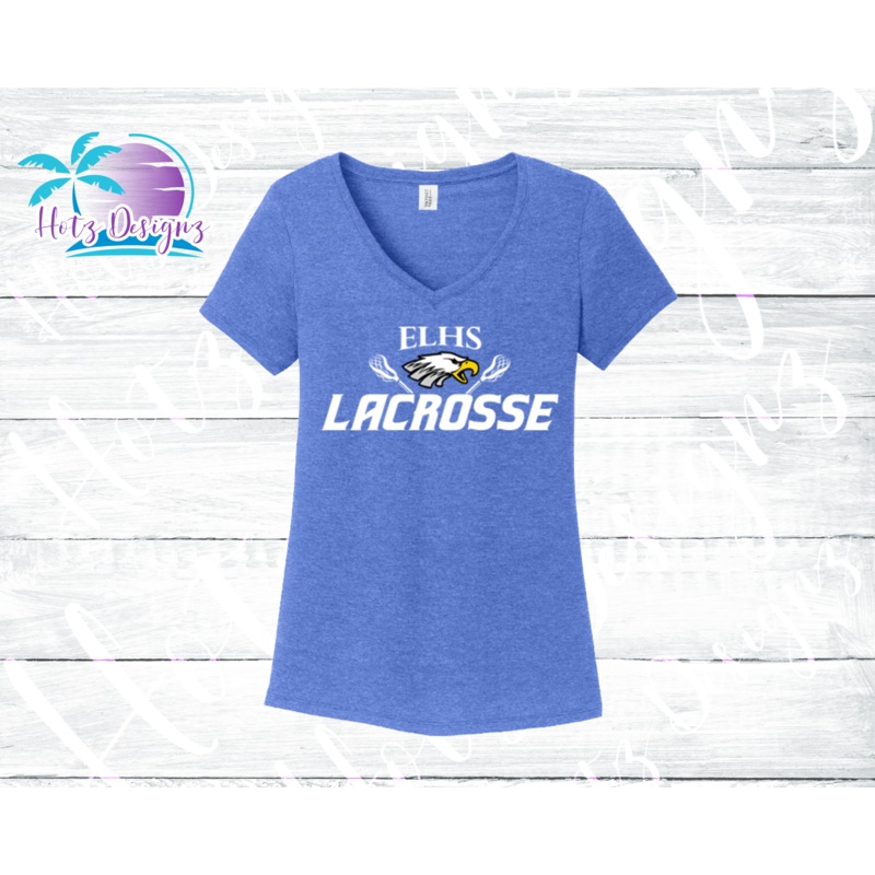 Eagles Lacrosse 24 Ladies V-Neck (2 color options)