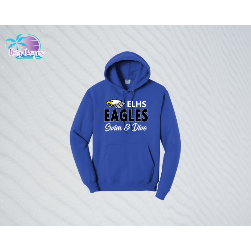ELHS 24 Eagles Swim & Dive Hoodie (2 color options)