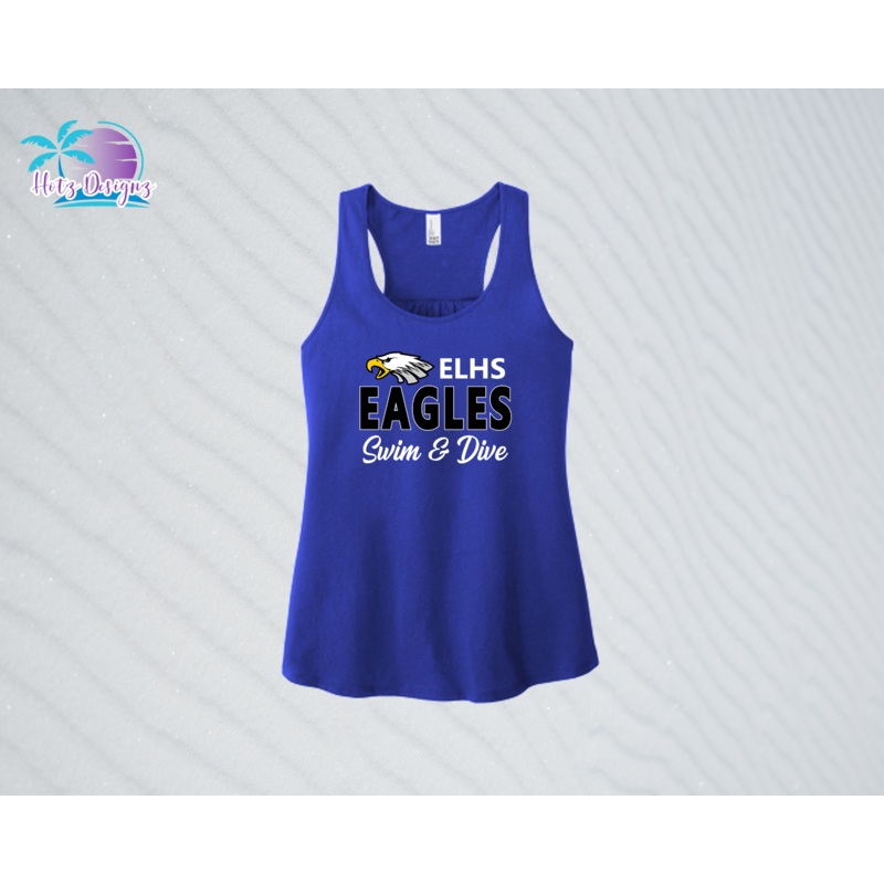 ELHS 24 Eagles Swim & Dive Unisex & Ladies Tank Tops (2 color options)