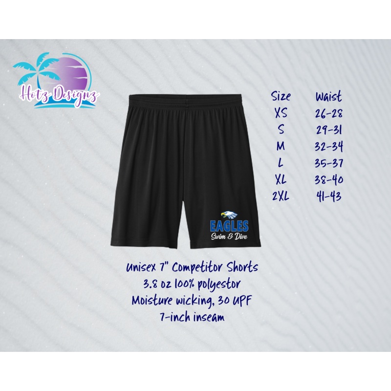 ELHS 24 Swim & Dive Unisex & Ladies Shorts