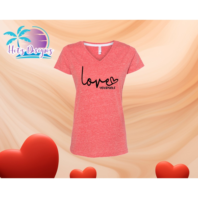 Love Yourself|S V-Neck|M V-Neck|L V-Neck|XL V-Neck|S Crew|M Crew|L Crew