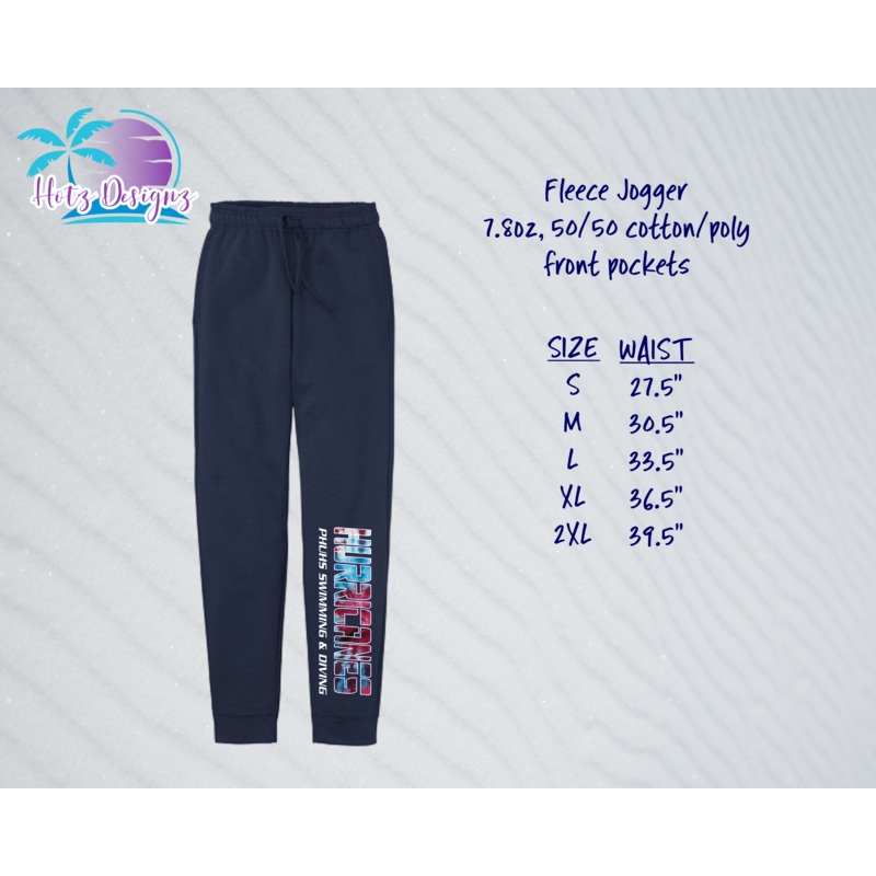 PHU Swim & Dive Hurricanes Joggers (2 color options)