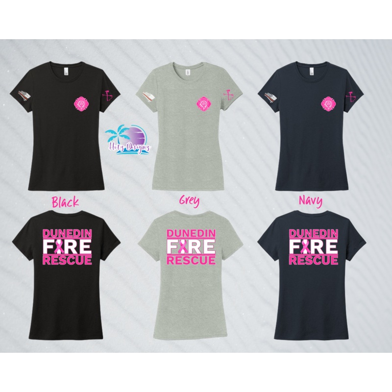DFR Pink Ribbon Ladies Tee (3 color options) (Copy)