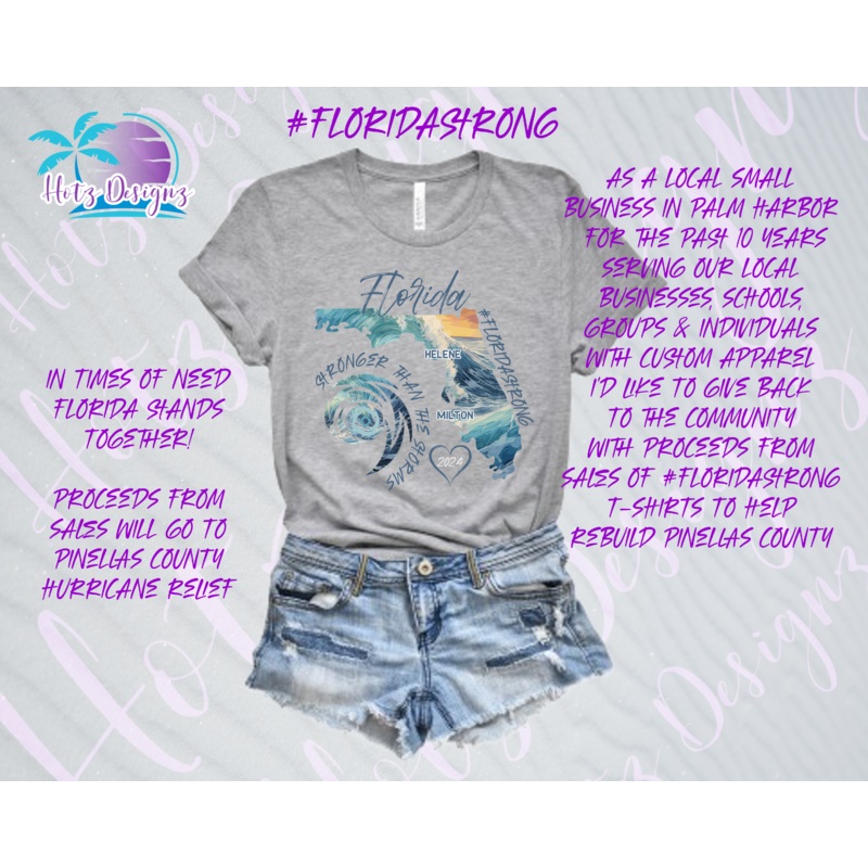 #FLORIDASTRONG Hurricane Helene & Milton Fundraiser Shirt