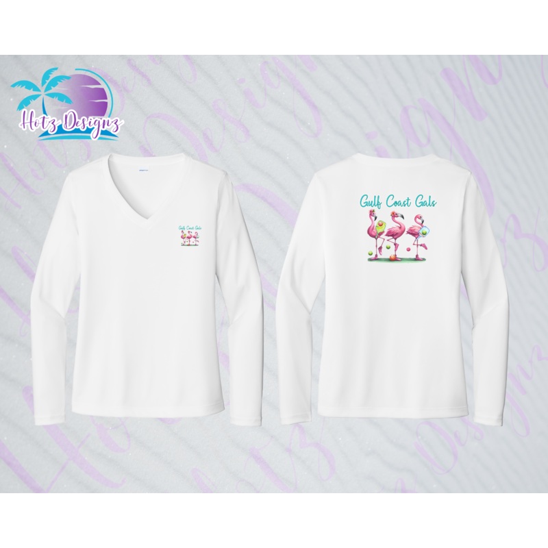 Gulf Coast Gals Pickleball Performance L/S Tee (6 Color Choices)