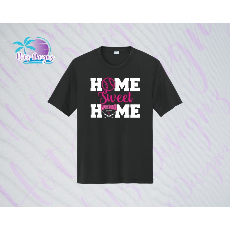 SHLL SFTBL Home YOUTH Dri Fit Tee (Black, Teal, Hot Pink, Charcoal)