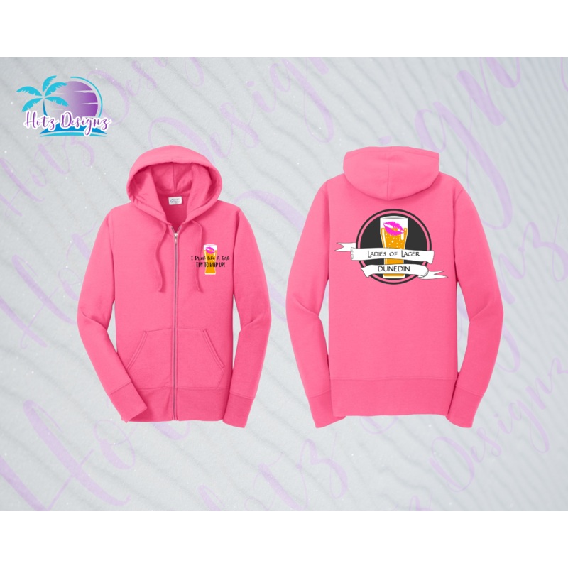 Ladies of Lager Full Zip Hoodie (4 color options)